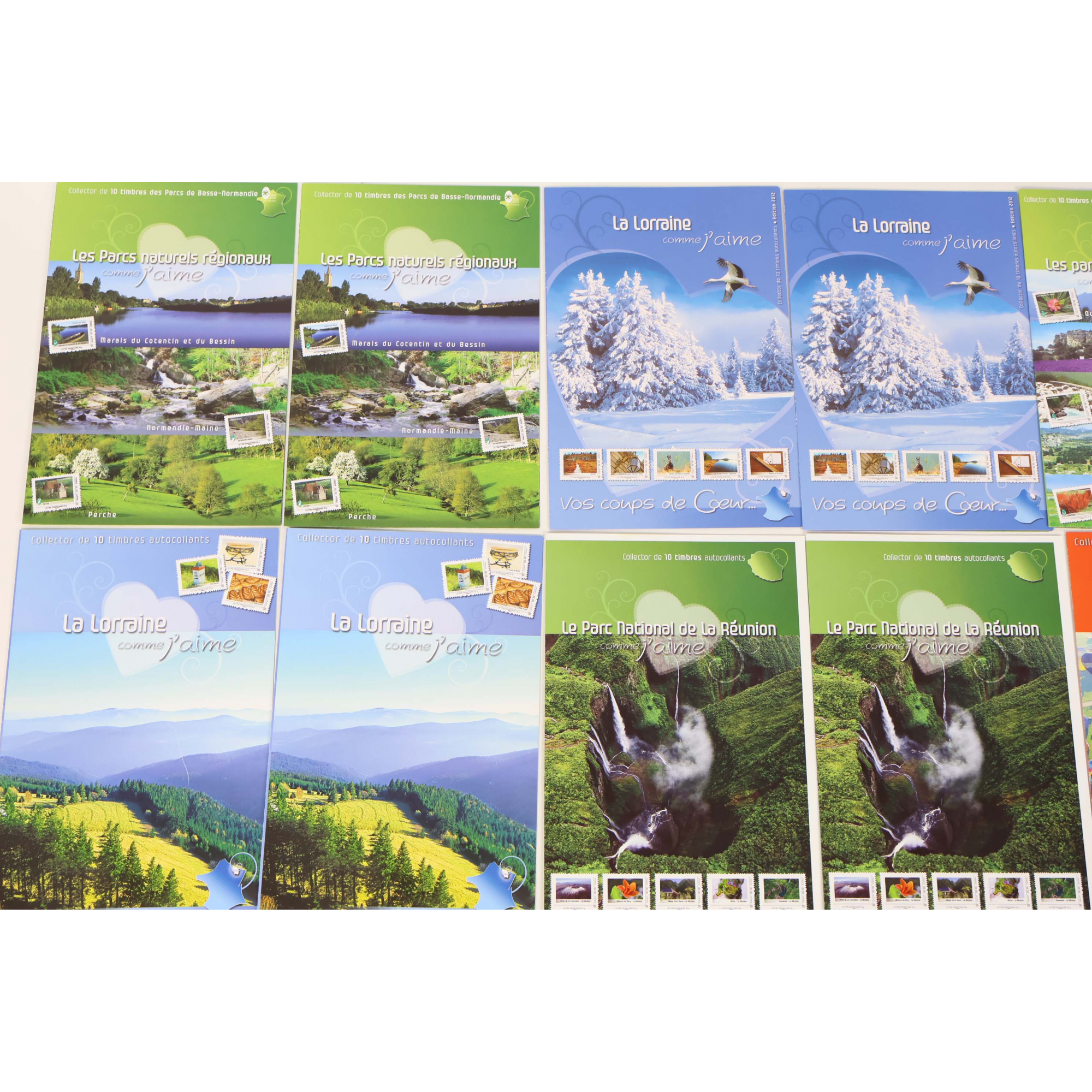 LOT DE 180 TIMBRES AUTOADHÉSIFS LETTRES 20G VP, COLLECTORS THÈME RÉGIONS FRANCE