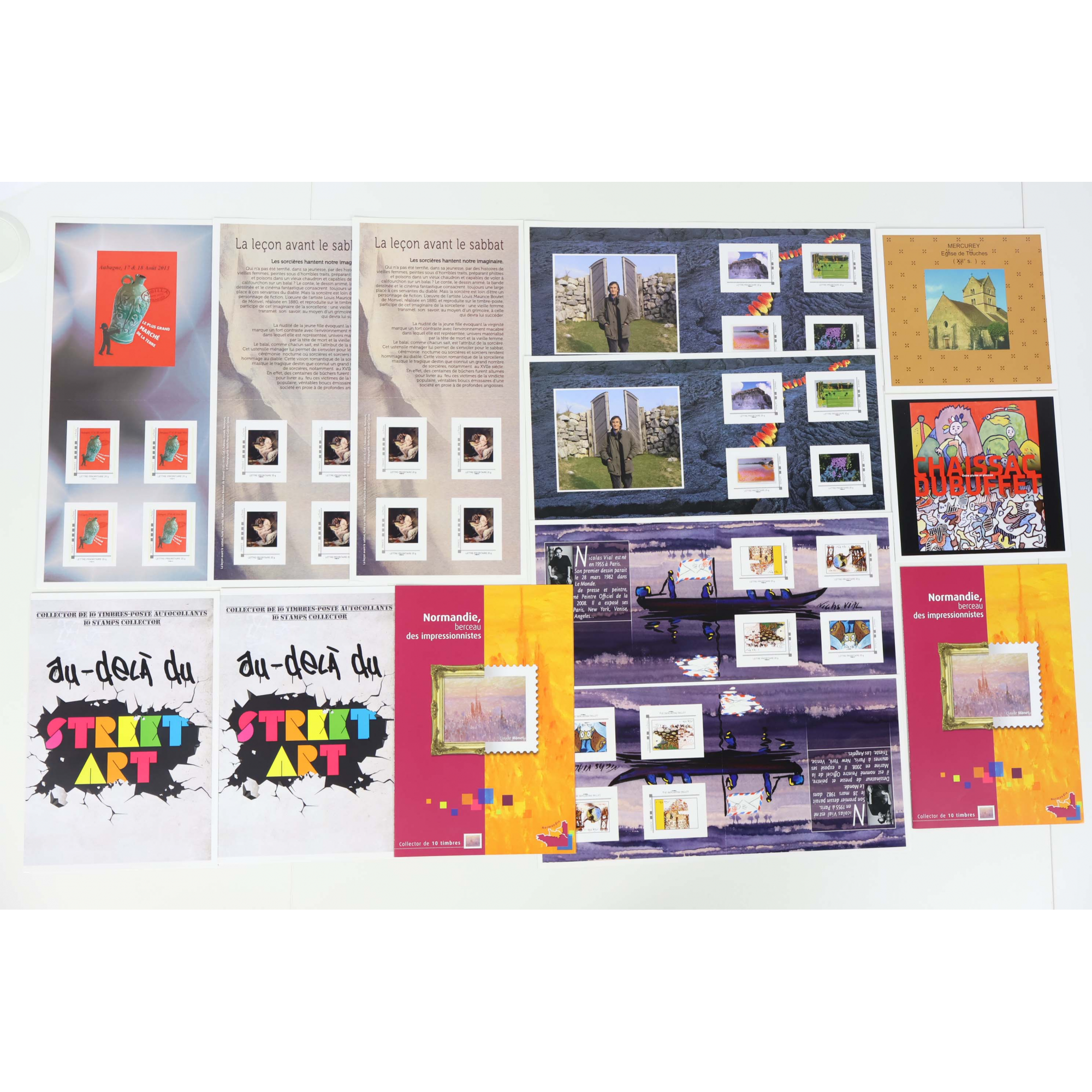 LOT DE 76 TIMBRES AUTOADHÉSIFS LETTRES 20G VP, FORMAT COLLECTORS THÈME ART