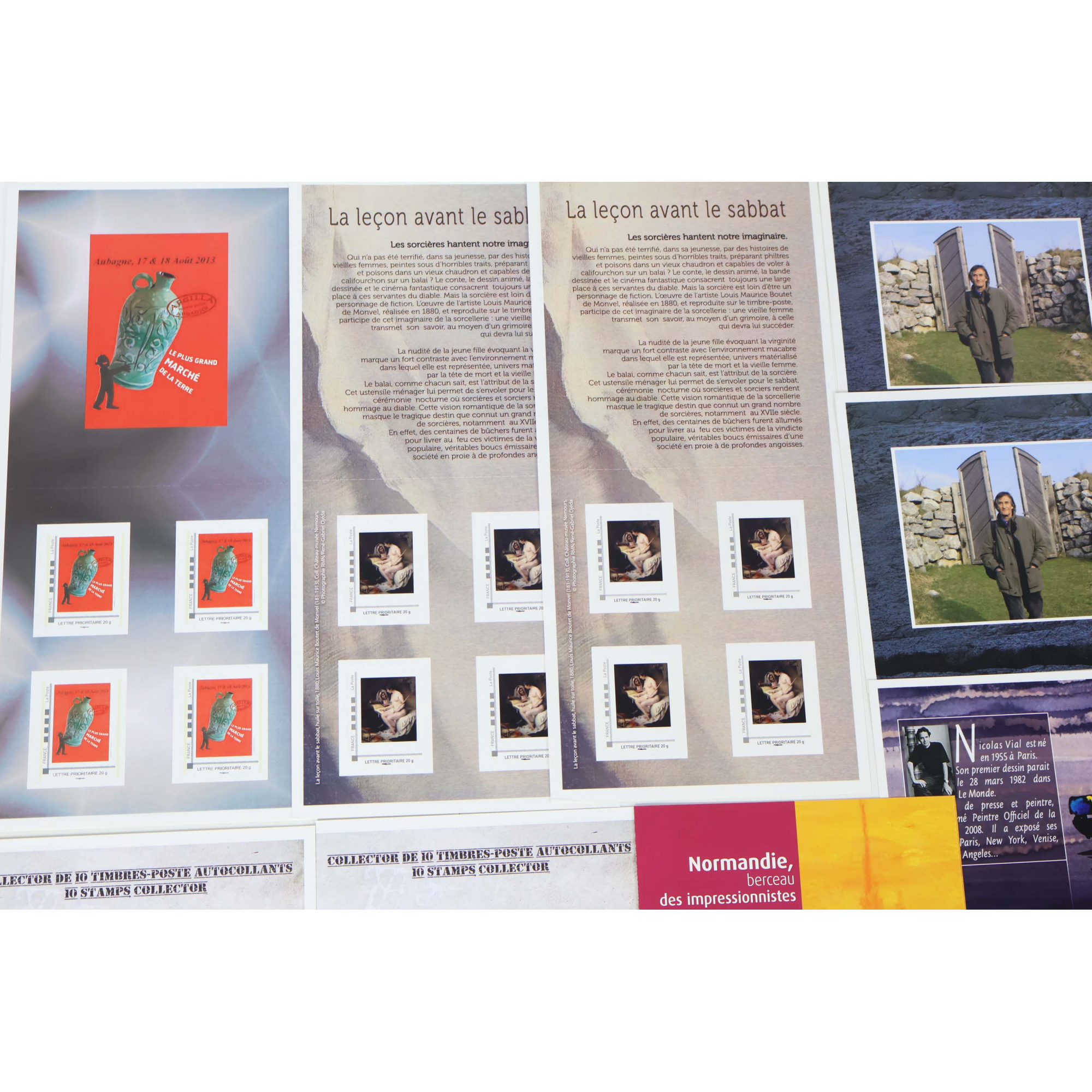 LOT DE 76 TIMBRES AUTOADHÉSIFS LETTRES 20G VP, FORMAT COLLECTORS THÈME ART
