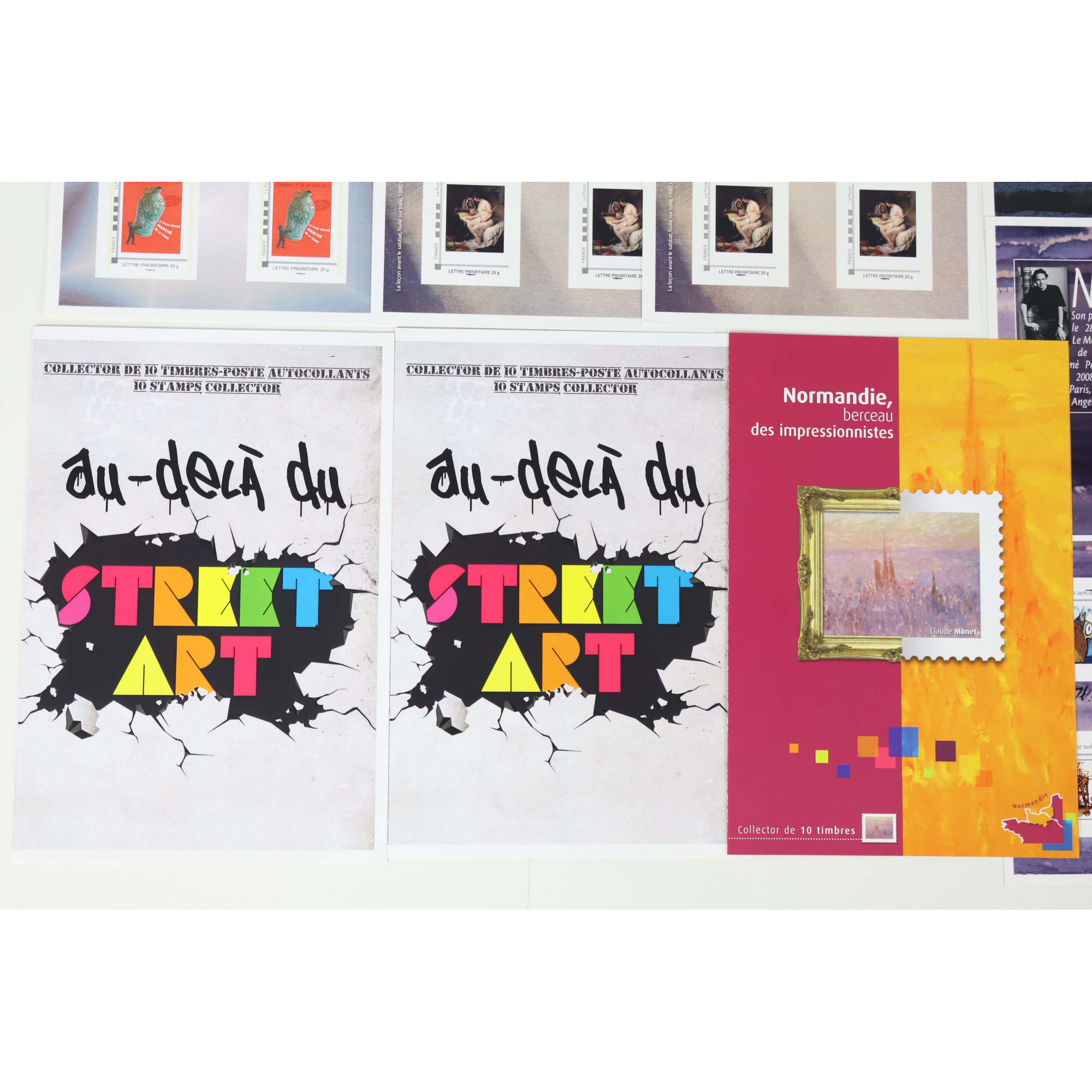 LOT DE 76 TIMBRES AUTOADHÉSIFS LETTRES 20G VP, FORMAT COLLECTORS THÈME ART