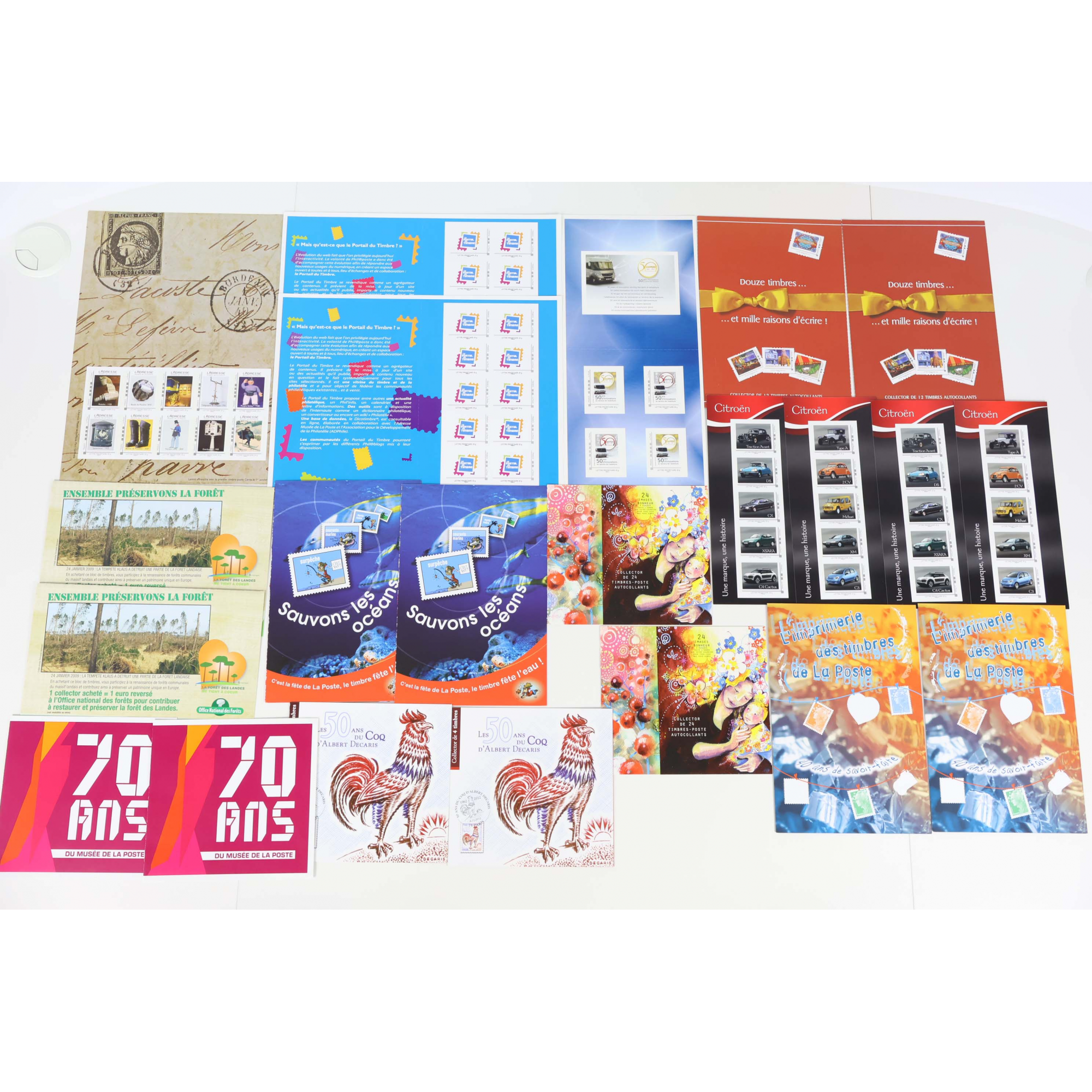LOT DE 202 TIMBRES AUTOADHÉSIFS LETTRES 20G VP, FORMAT COLLECTORS THÈMES DIVERS