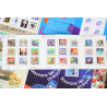LOT DE 202 TIMBRES AUTOADHÉSIFS LETTRES 20G VP, FORMAT COLLECTORS THÈMES DIVERS