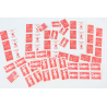 LOT DE 50 TIMBRES A VALIDITÉ PERMANENTE, MARIANNES ROUGES VP LETTRES 20G FRANCE