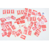 LOT DE 50 TIMBRES A VALIDITÉ PERMANENTE, MARIANNES ROUGES VP LETTRES 20G FRANCE