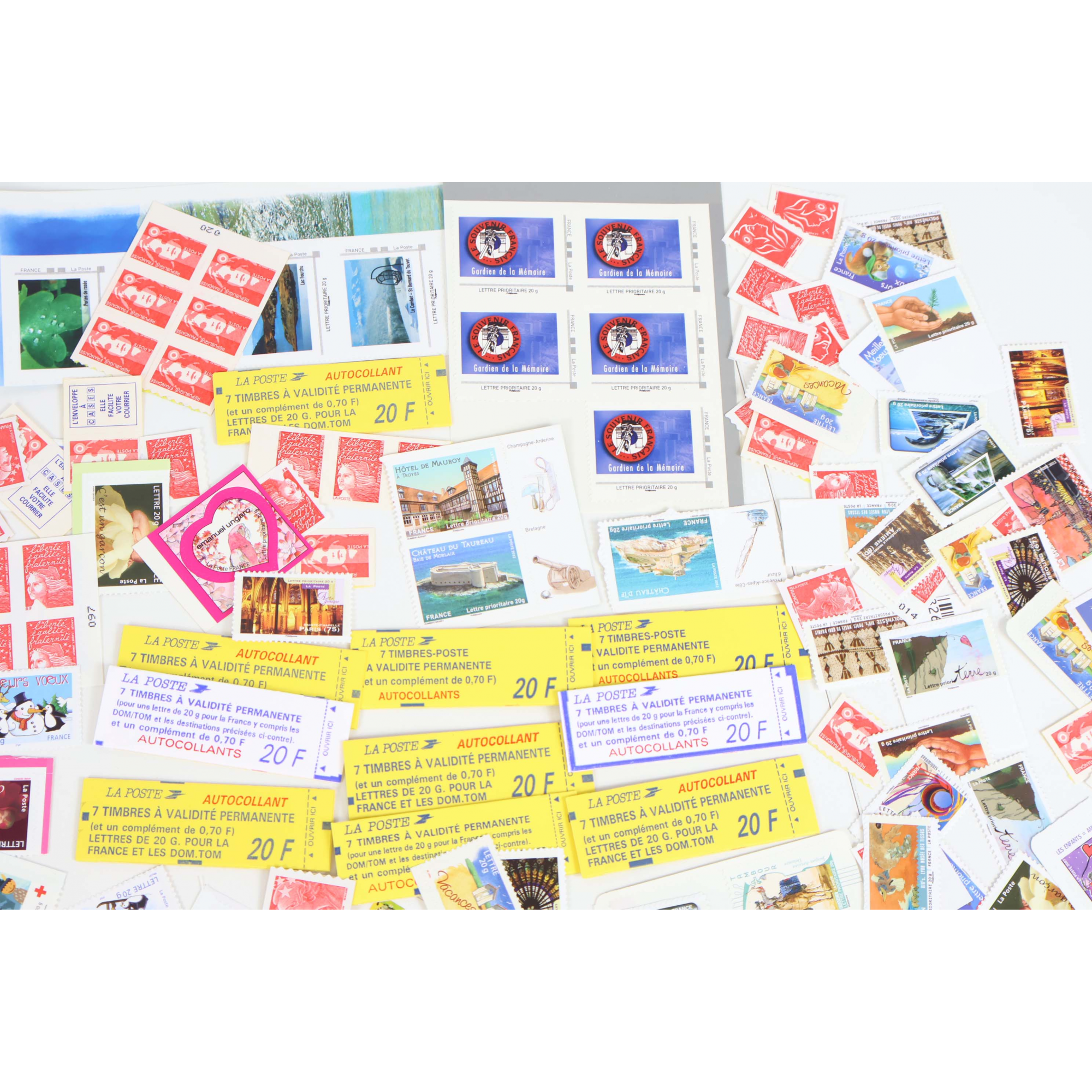 LOT DE 400 TIMBRES AUTOADHÉSIFS A VALIDITÉ PERMANENTE, TVP LETTRES 20G FRANCE