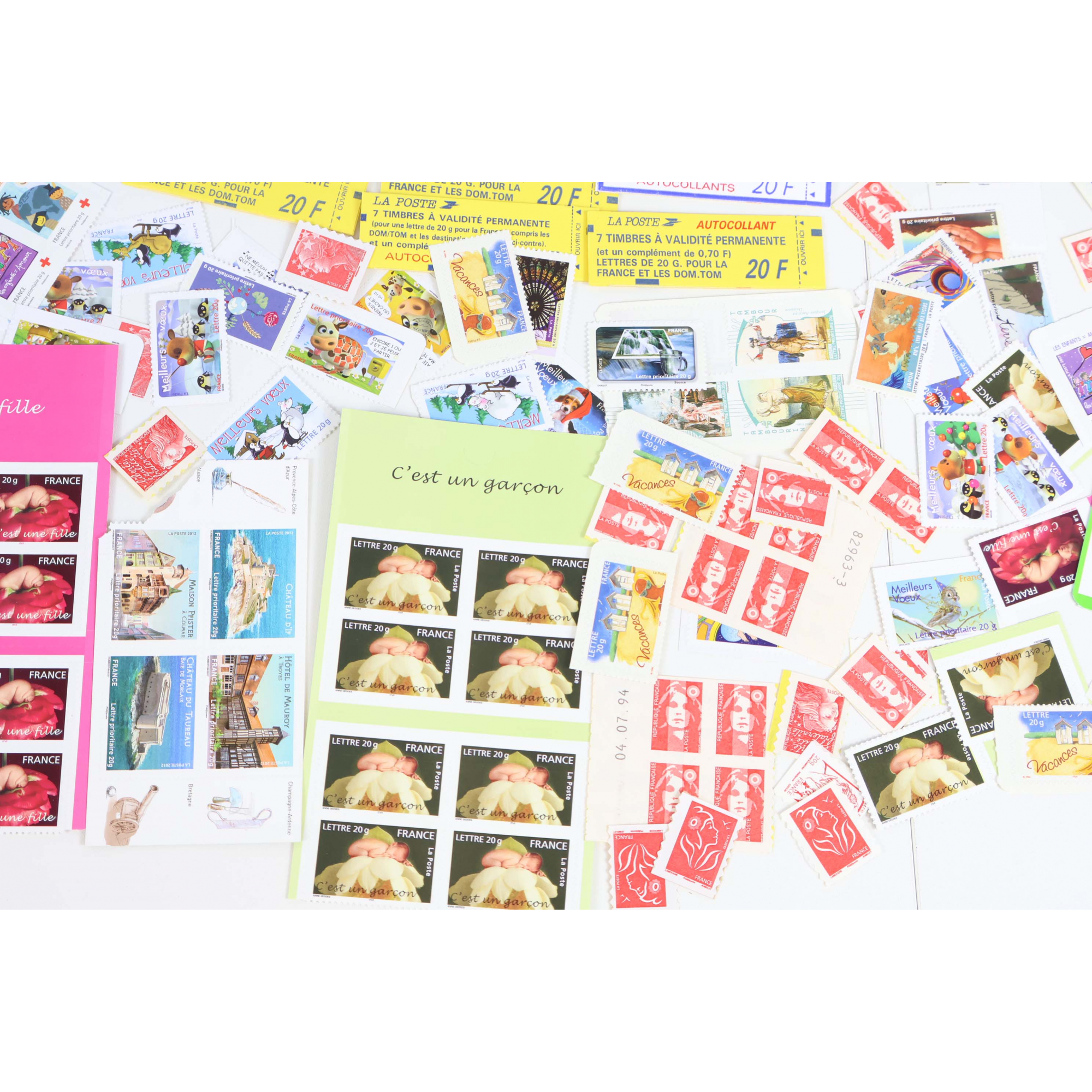 LOT DE 400 TIMBRES AUTOADHÉSIFS A VALIDITÉ PERMANENTE, TVP LETTRES 20G FRANCE