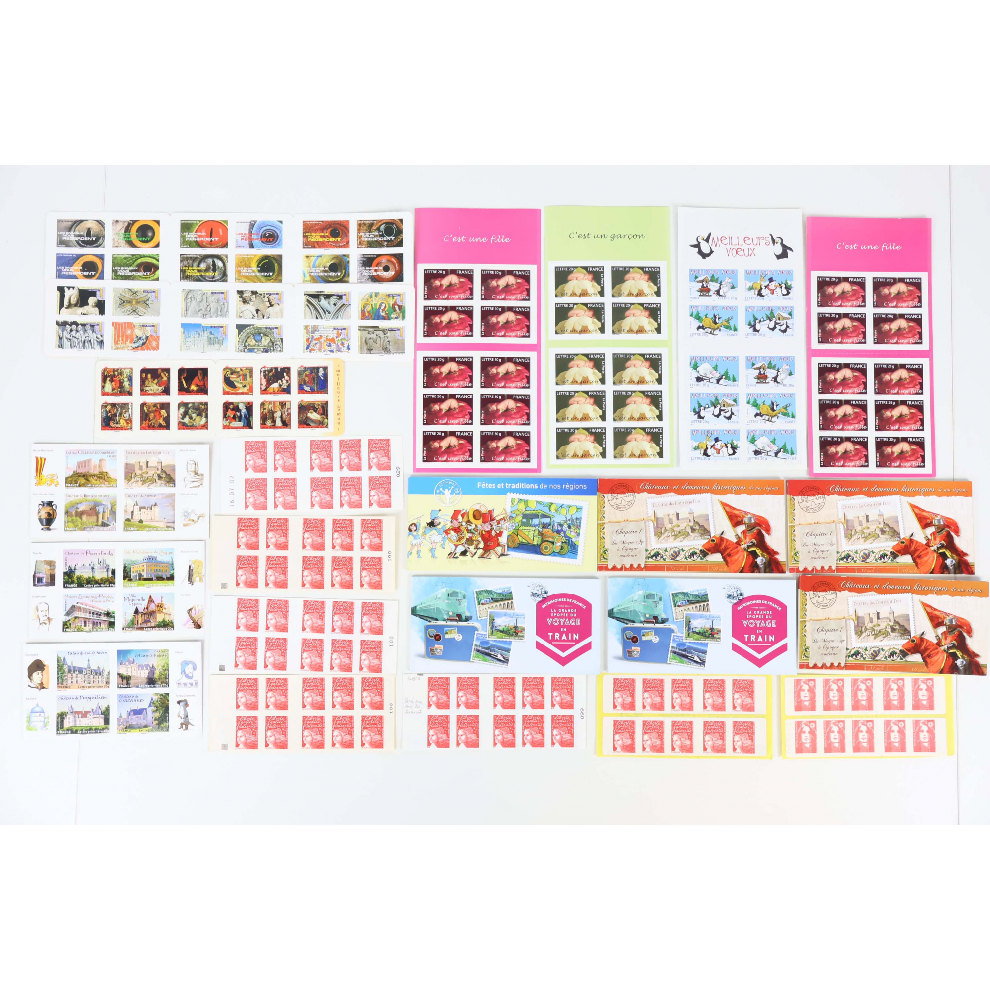 LOT DE 230 TIMBRES AUTOADHÉSIFS LETTRES 20G VP FRANCE , CARNETS POUR AFFRANCHIR