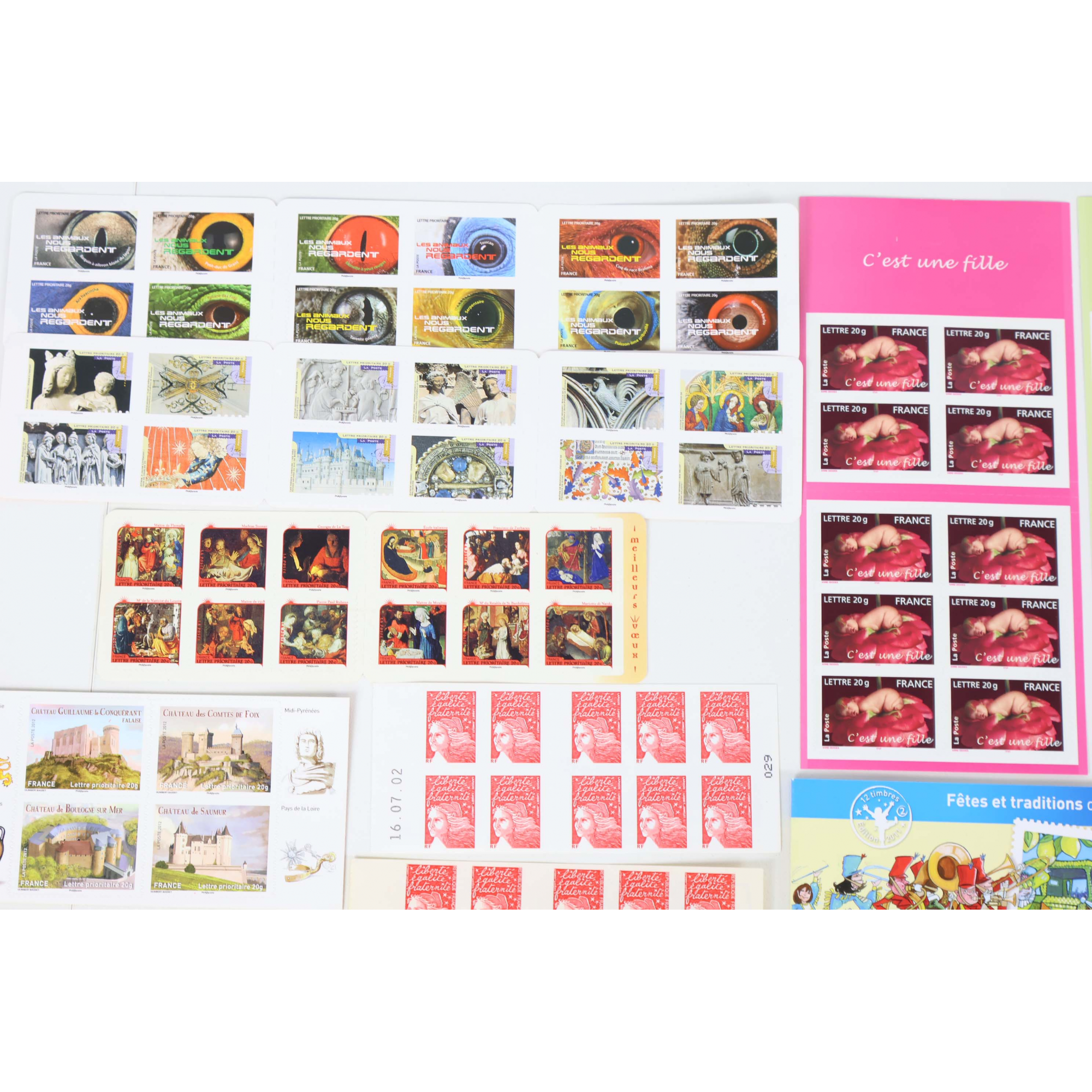 LOT DE 230 TIMBRES AUTOADHÉSIFS LETTRES 20G VP FRANCE , CARNETS POUR AFFRANCHIR