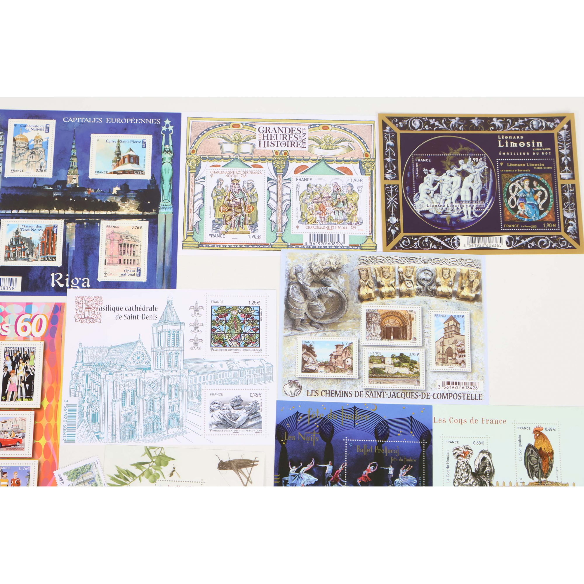 FRANCE COLLECTION DE TIMBRES ET BLOCS-FEUILLET DE 2015 TIMBRES NEUFS FACIALE 84€