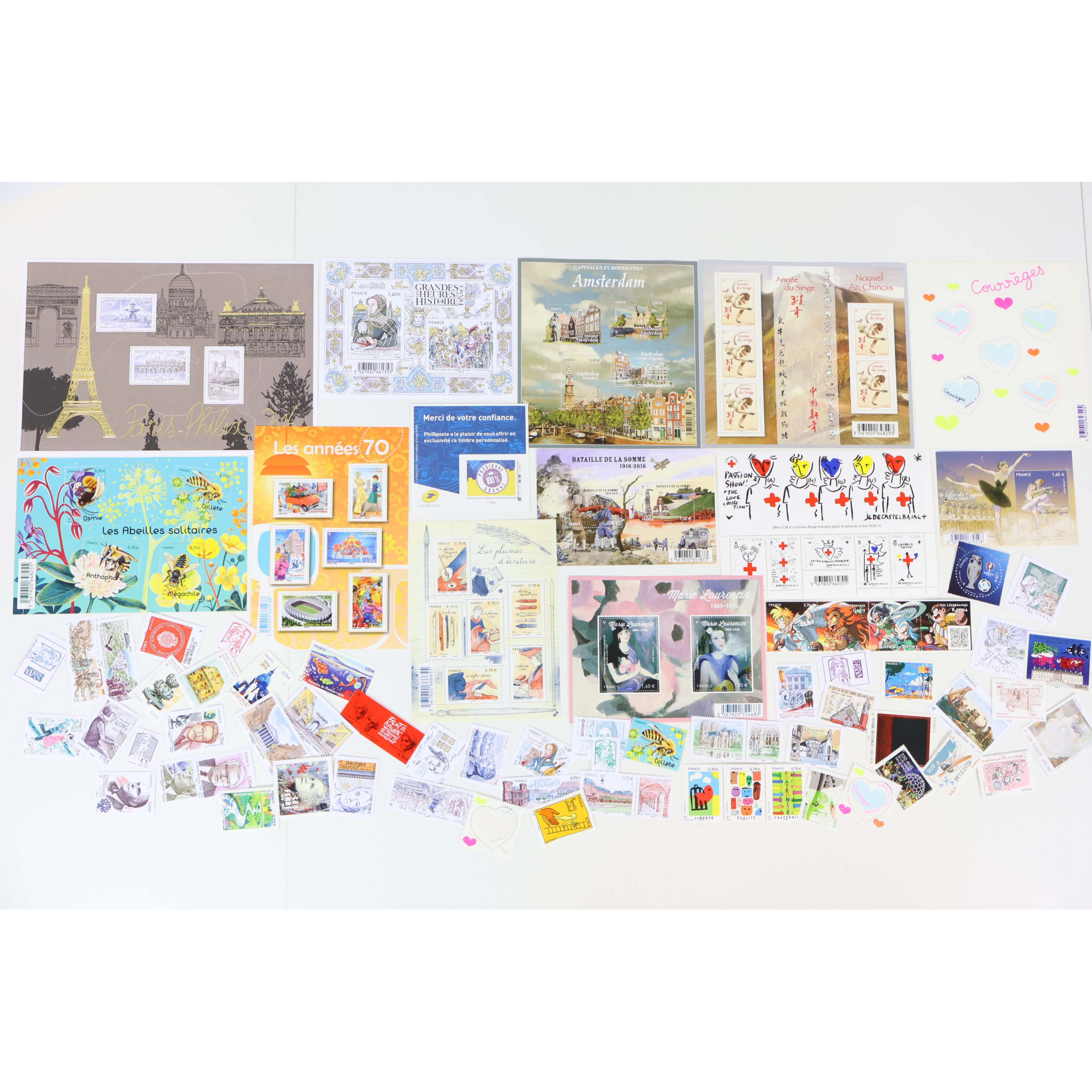 FRANCE COLLECTION DE TIMBRES ET BLOCS-FEUILLET NEUFS** DE 2016 FACIALE 102€