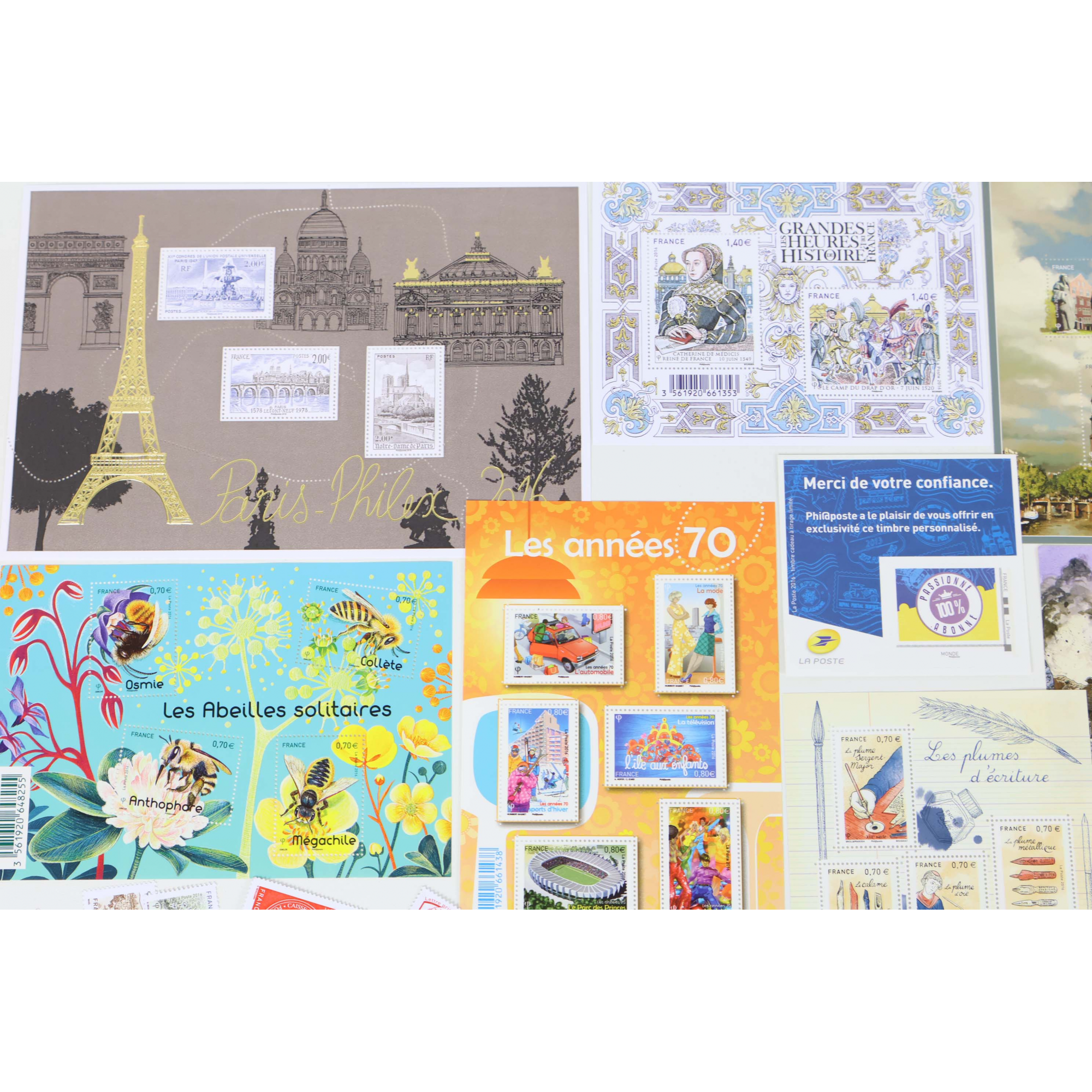 FRANCE COLLECTION DE TIMBRES ET BLOCS-FEUILLET NEUFS** DE 2016 FACIALE 102€