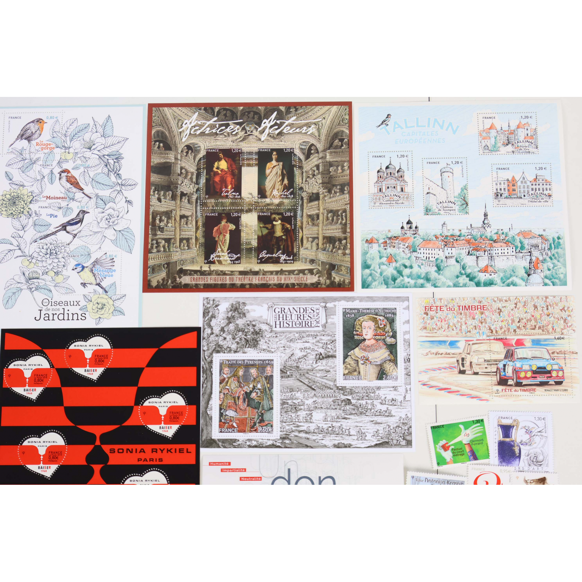 FRANCE COLLECTION DE TIMBRES ET BLOCS-FEUILLET NEUFS** DE 2018 FACIALE 140€
