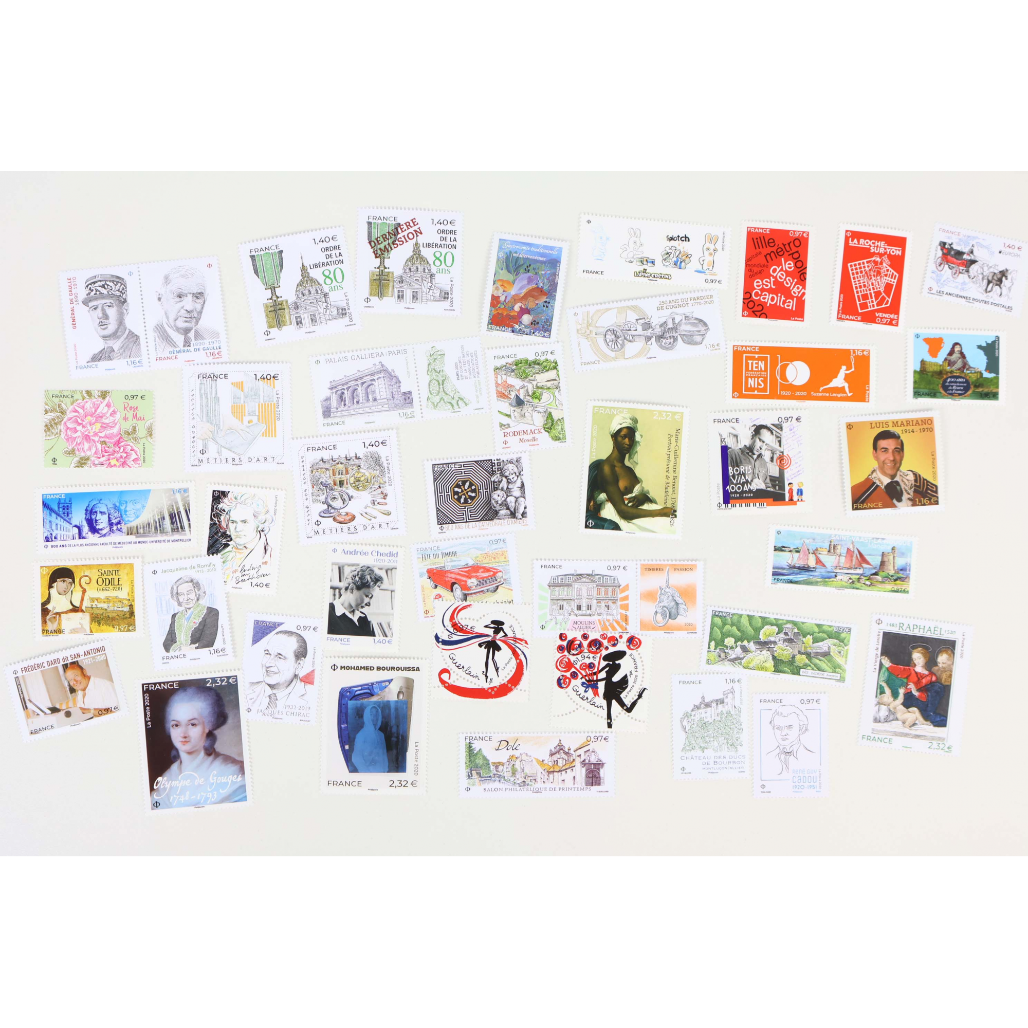 FRANCE ANNEE 2020 COLLECTION DE TIMBRES-POSTE NEUFS** BELLE QUALITE FACIALE 50€