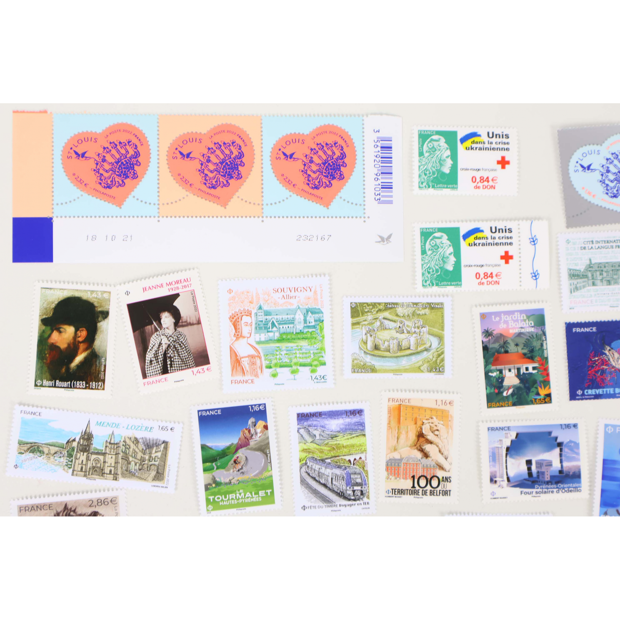 FRANCE ANNEE 2022 COLLECTION DE TIMBRES-POSTE NEUFS** BELLE QUALITE FACIALE 76€