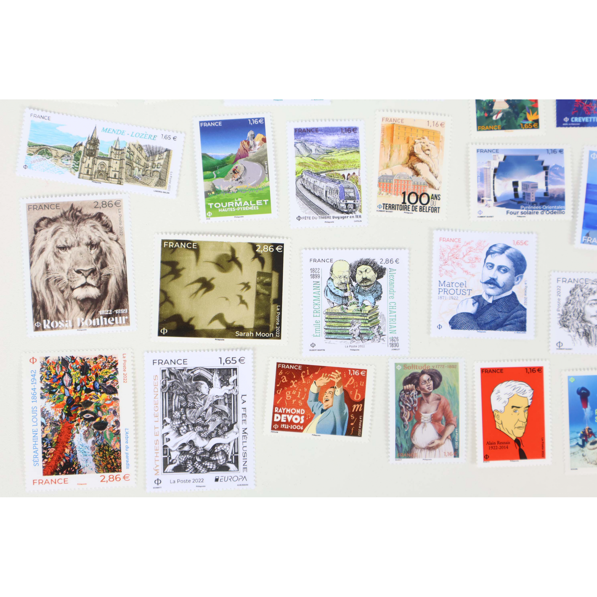 FRANCE ANNEE 2022 COLLECTION DE TIMBRES-POSTE NEUFS** BELLE QUALITE FACIALE 76€