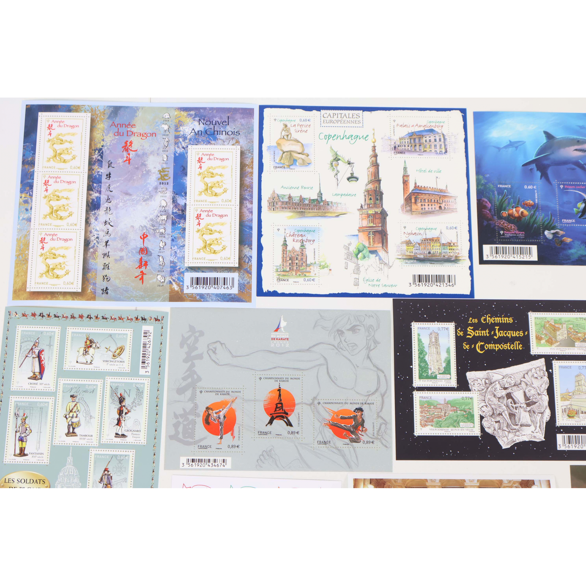 FRANCE COLLECTION DE TIMBRES ET BLOCS-FEUILLET NEUFS** DE 2012 FACIALE 63€