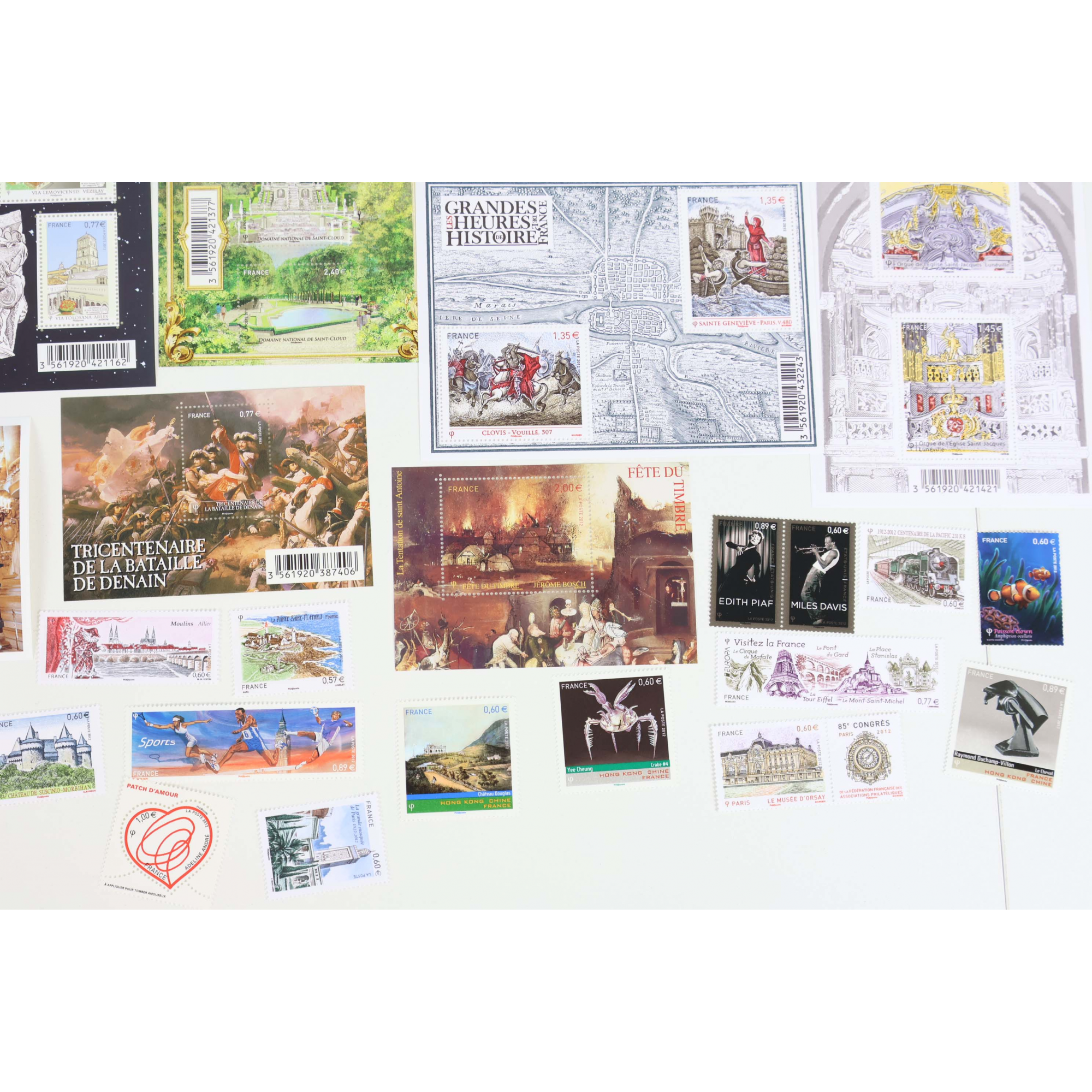 FRANCE COLLECTION DE TIMBRES ET BLOCS-FEUILLET NEUFS** DE 2012 FACIALE 63€