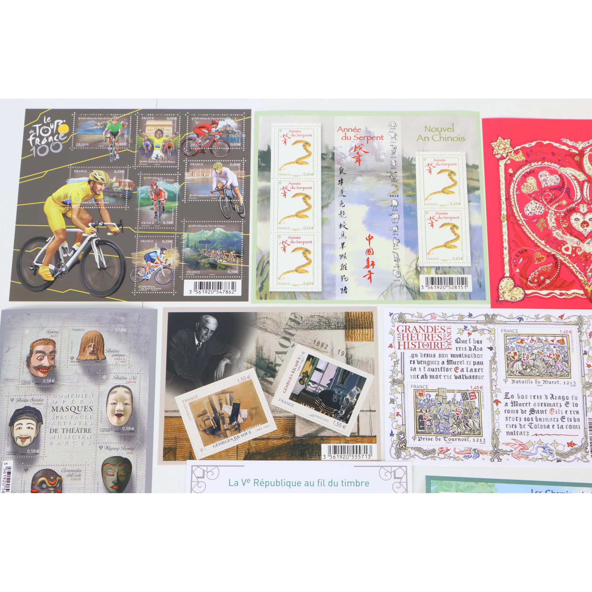 FRANCE COLLECTION DE TIMBRES ET BLOCS-FEUILLET NEUFS** DE 2013 FACIALE 116€