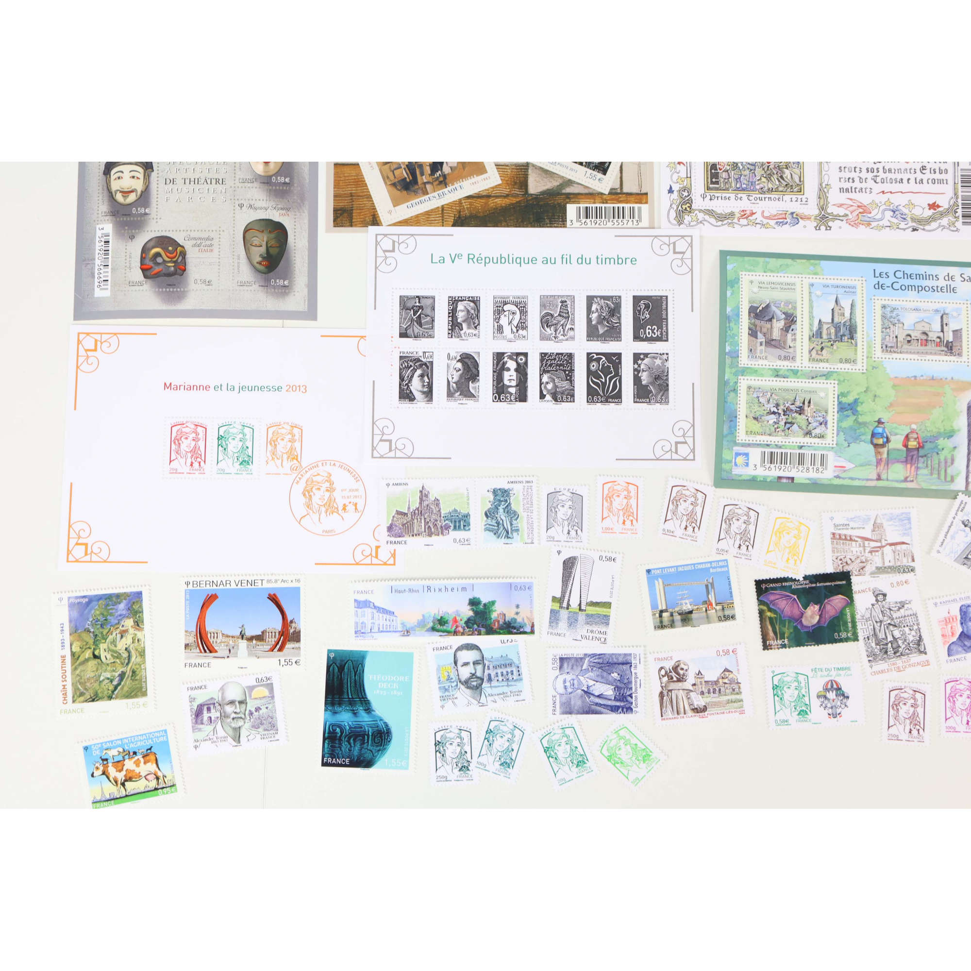 FRANCE COLLECTION DE TIMBRES ET BLOCS-FEUILLET NEUFS** DE 2013 FACIALE 116€