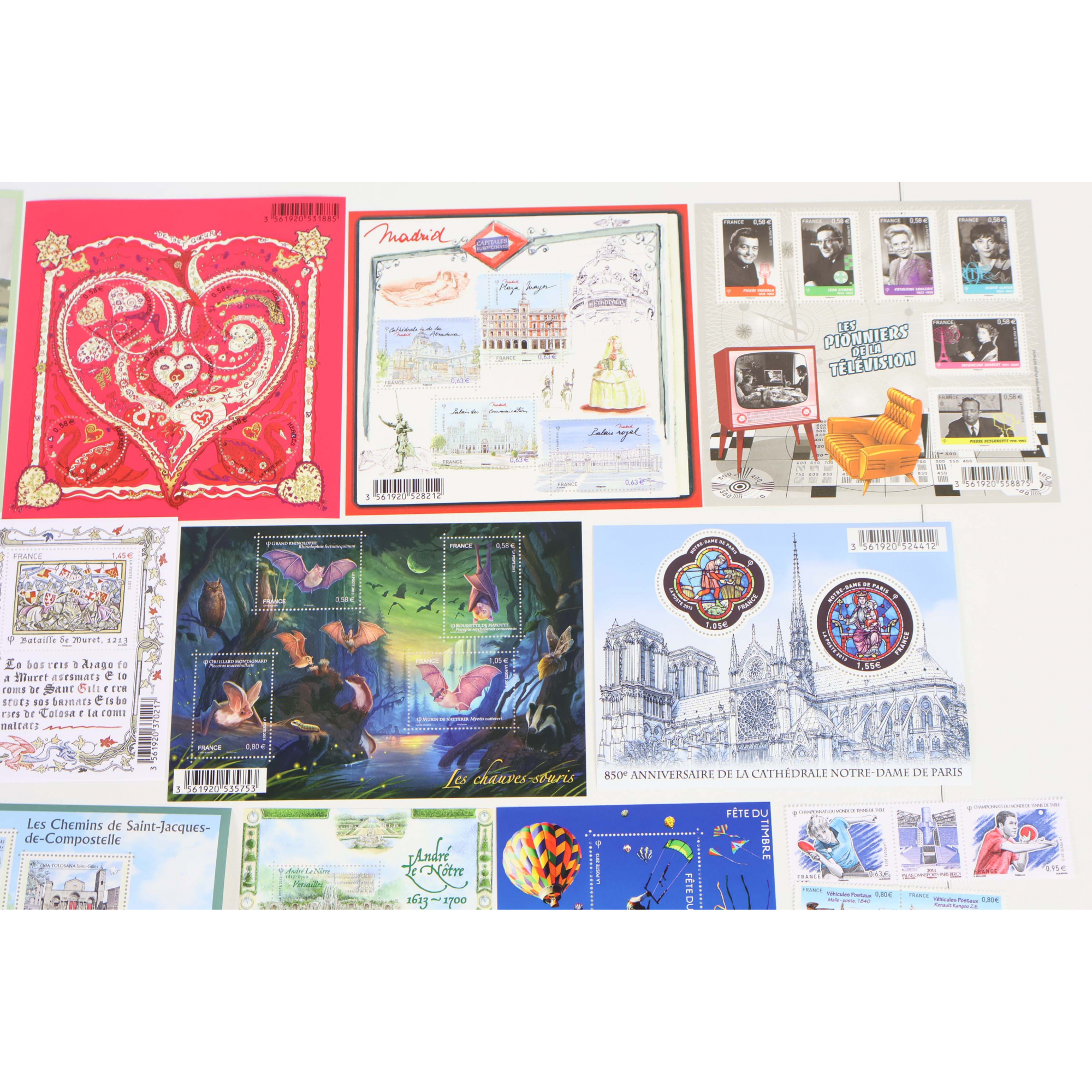 FRANCE COLLECTION DE TIMBRES ET BLOCS-FEUILLET NEUFS** DE 2013 FACIALE 116€