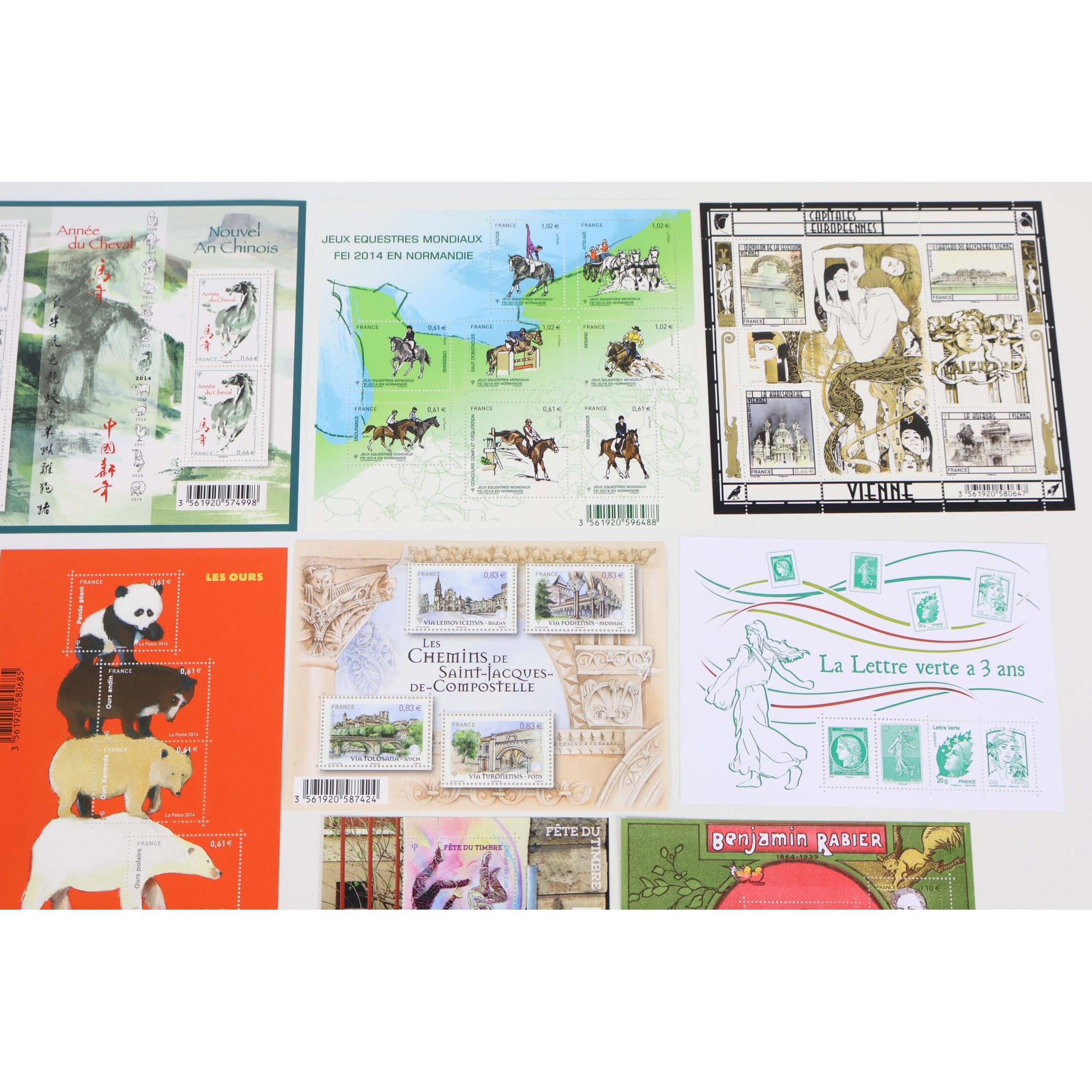FRANCE COLLECTION DE TIMBRES ET BLOCS-FEUILLET NEUFS** DE 2014 FACIALE 86€