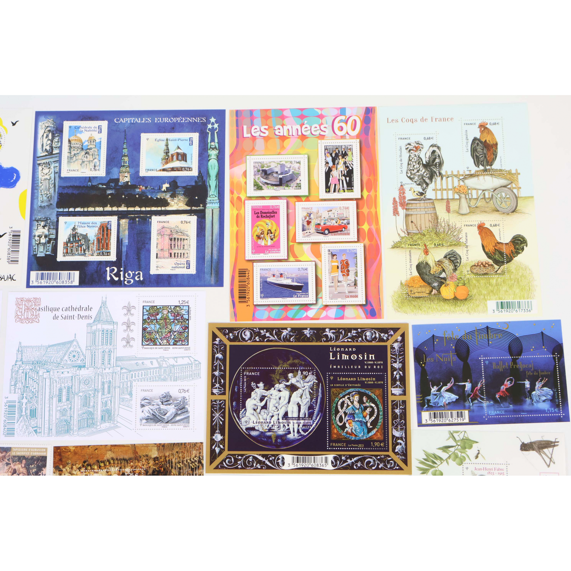 FRANCE COLLECTION DE TIMBRES ET BLOCS-FEUILLET NEUFS** DE 2015 FACIALE 86€