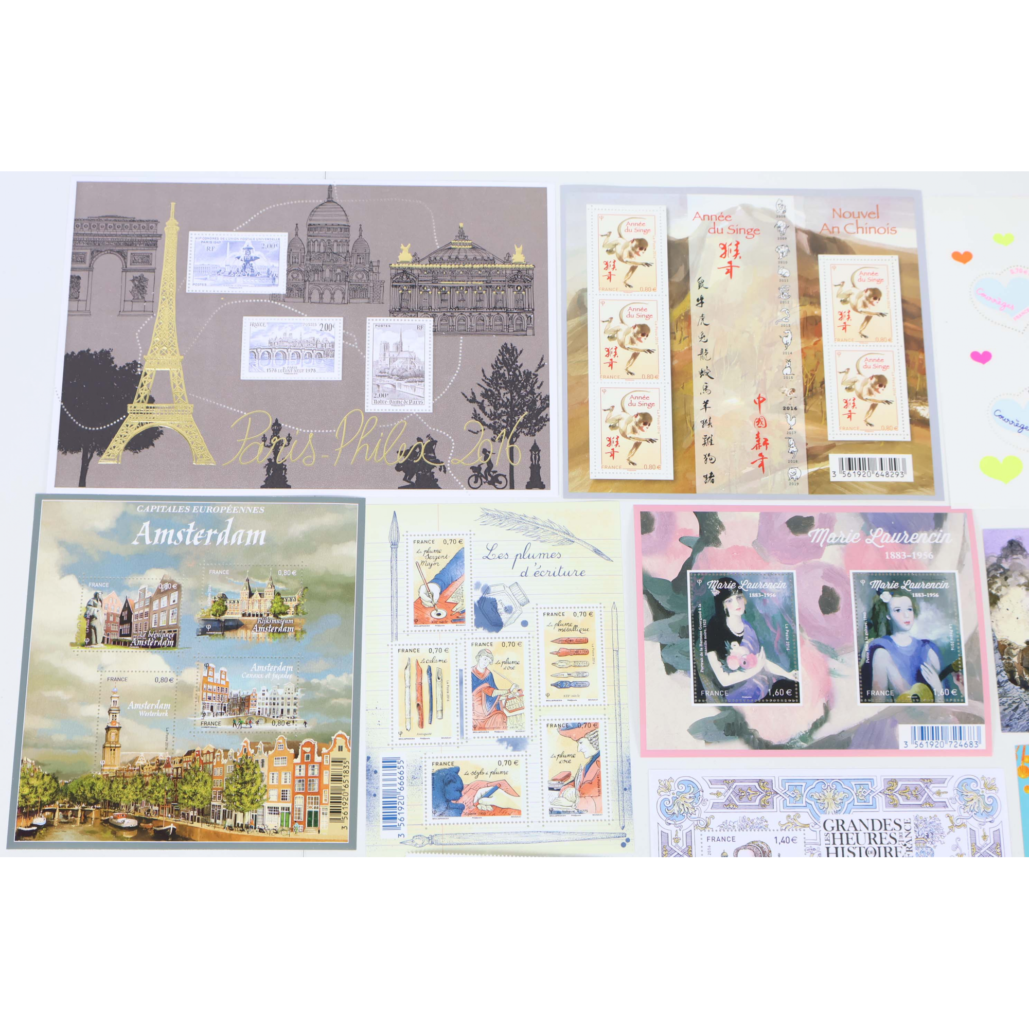FRANCE COLLECTION DE TIMBRES ET BLOCS-FEUILLET NEUFS** DE 2016 FACIALE 97€