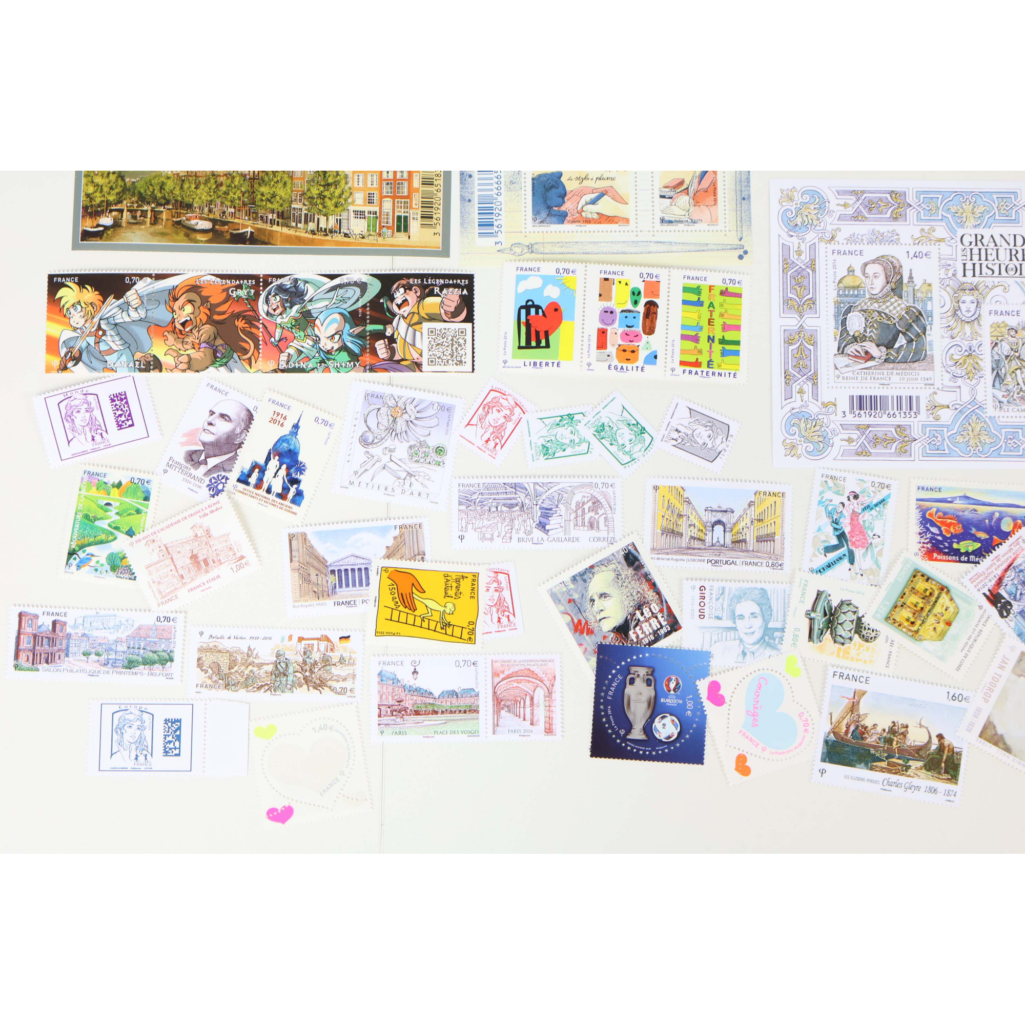 FRANCE COLLECTION DE TIMBRES ET BLOCS-FEUILLET NEUFS** DE 2016 FACIALE 97€