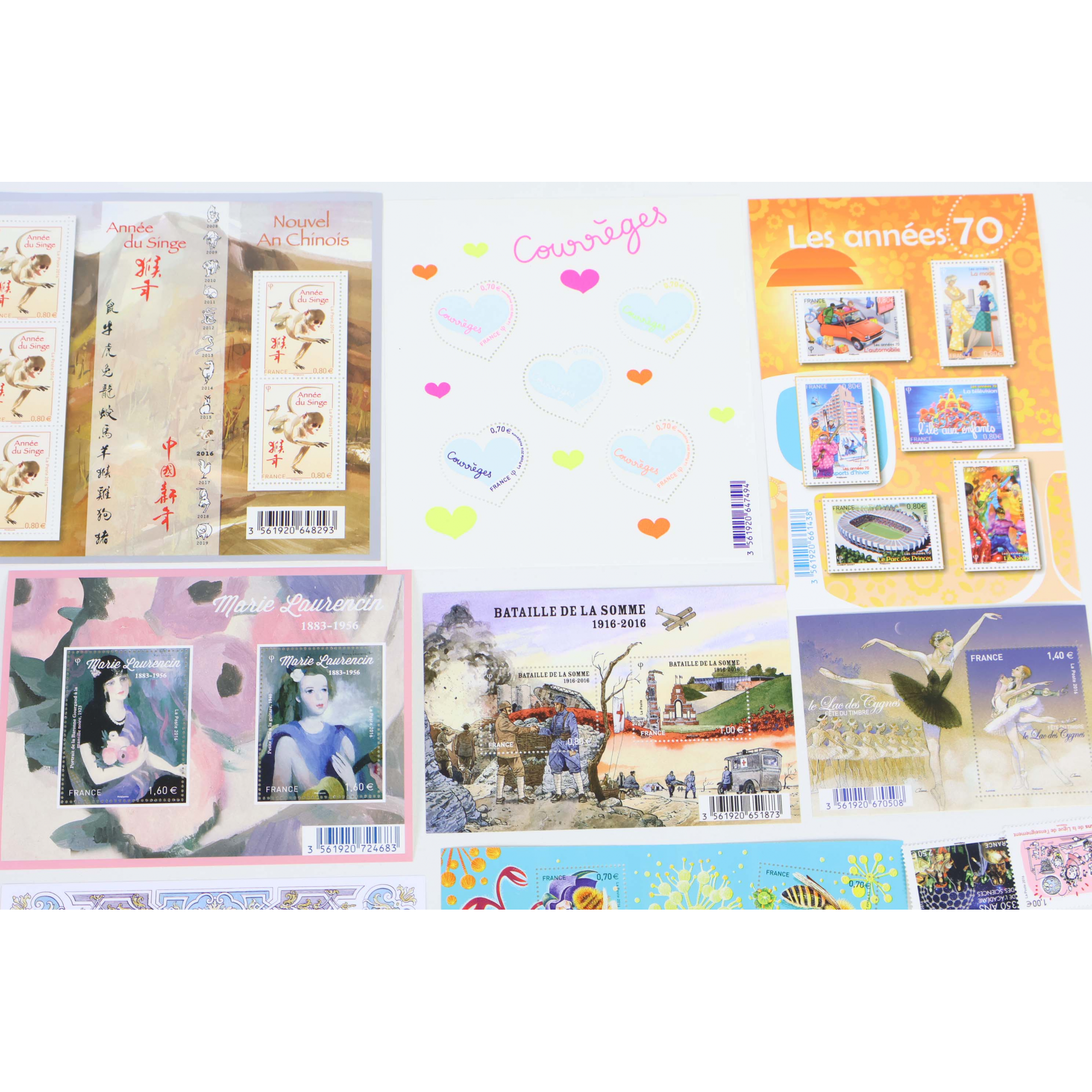 FRANCE COLLECTION DE TIMBRES ET BLOCS-FEUILLET NEUFS** DE 2016 FACIALE 97€