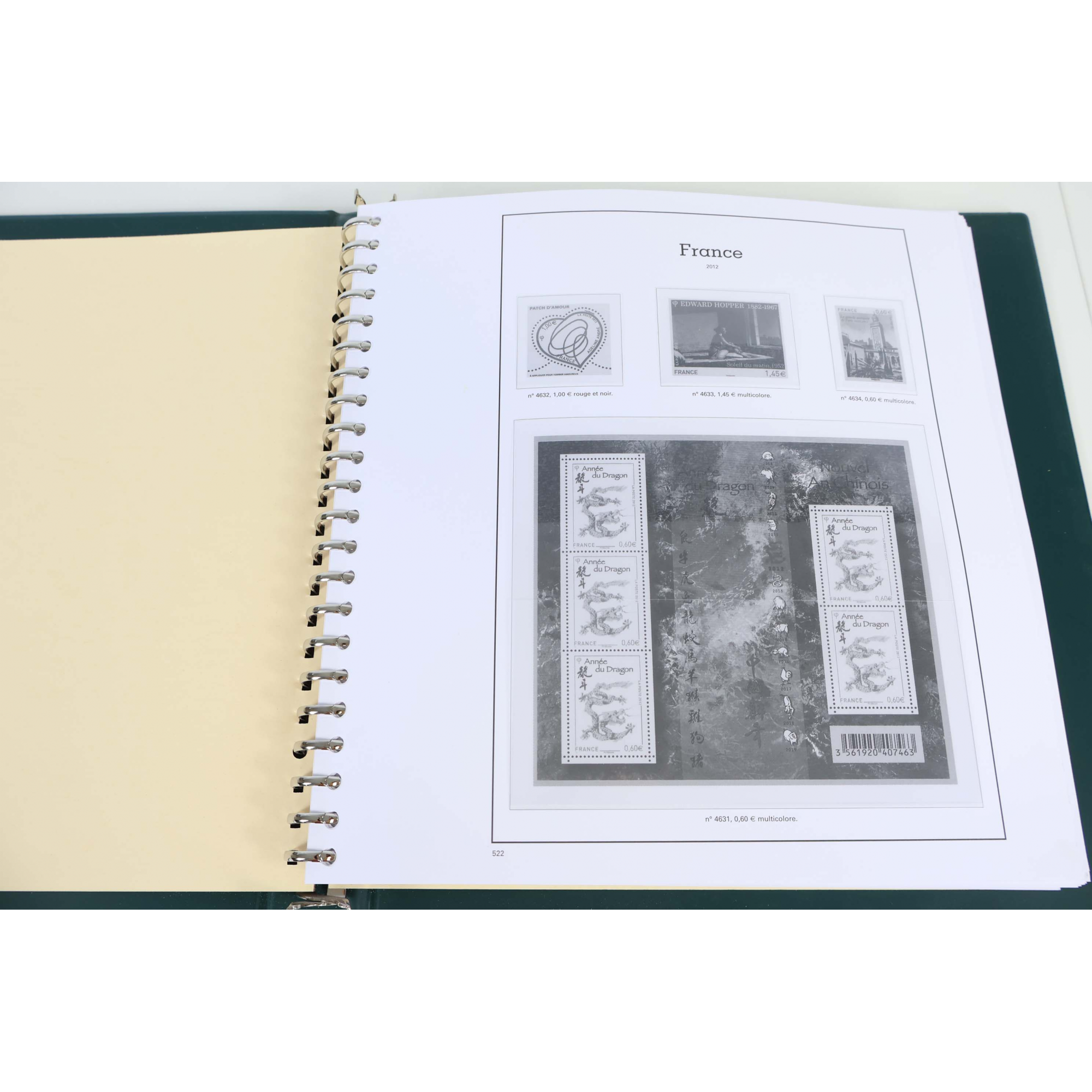 CLASSEUR HAUT DE GAMME MARINI POUR RANGER LES TIMBRES DE FRANCE DE 2012 A 2016