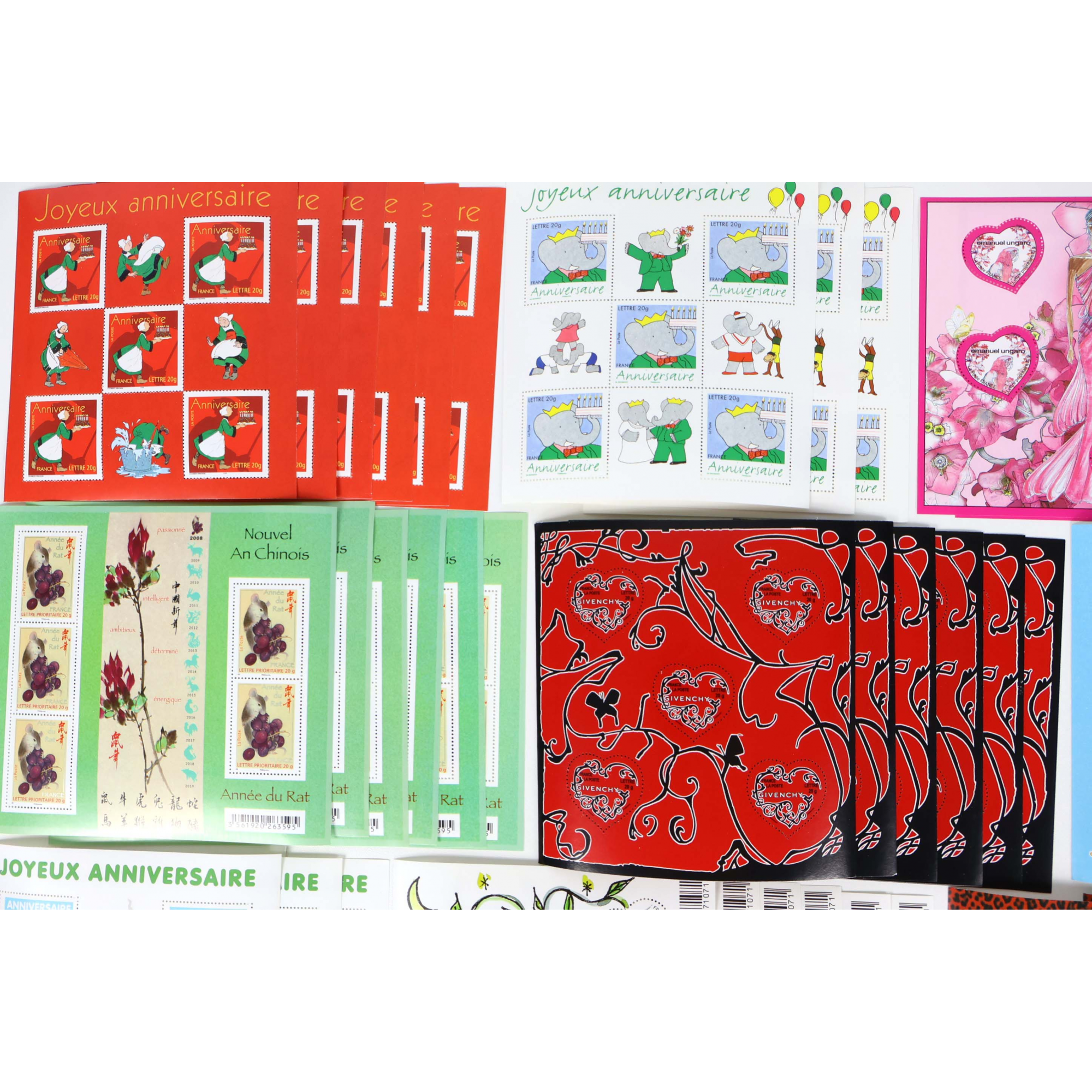 LOT DE TIMBRES À VALIDITÉ PERMANENTE POUR AFFRANCHIR 250 LETTRES FRANCE 20G