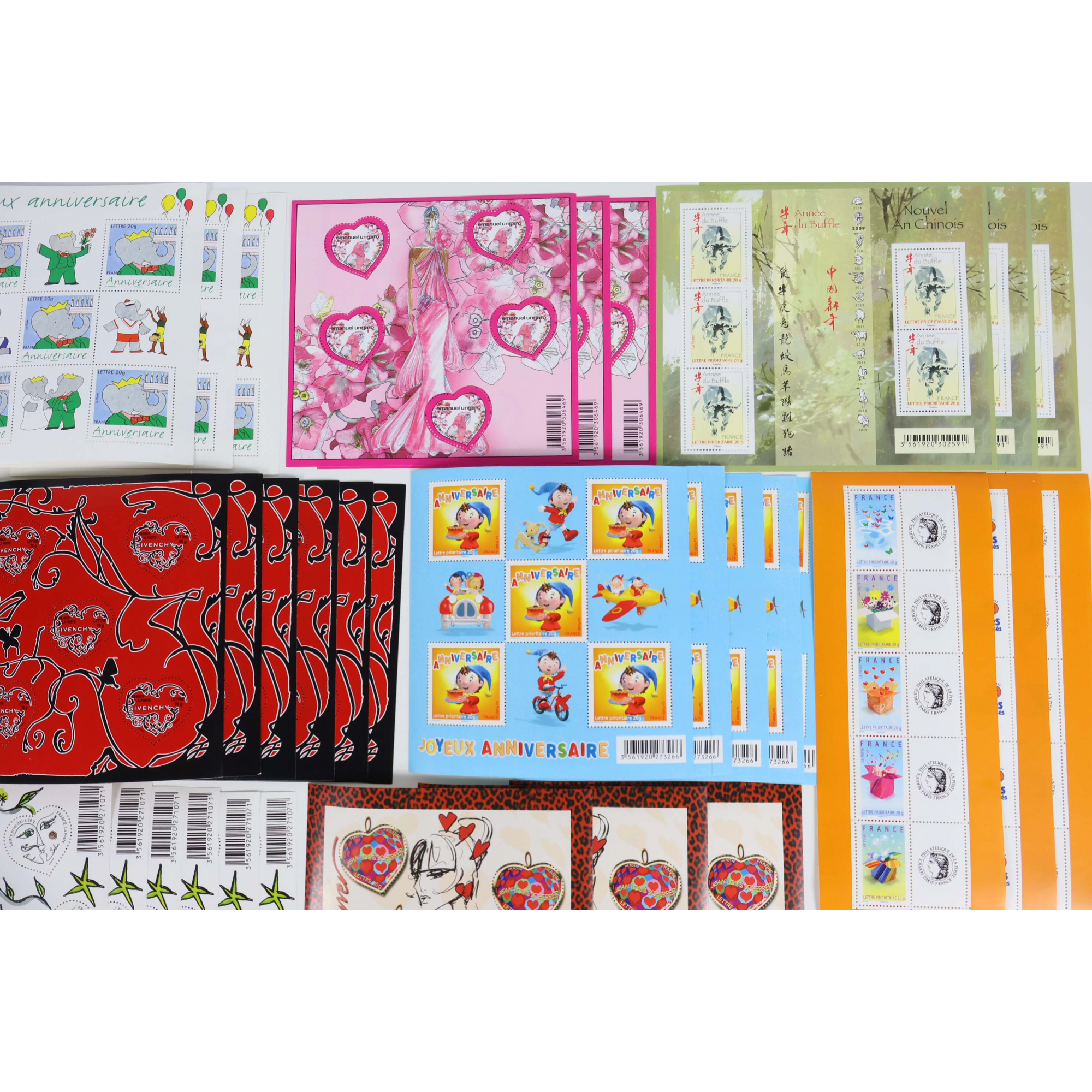 LOT DE TIMBRES À VALIDITÉ PERMANENTE POUR AFFRANCHIR 250 LETTRES FRANCE 20G