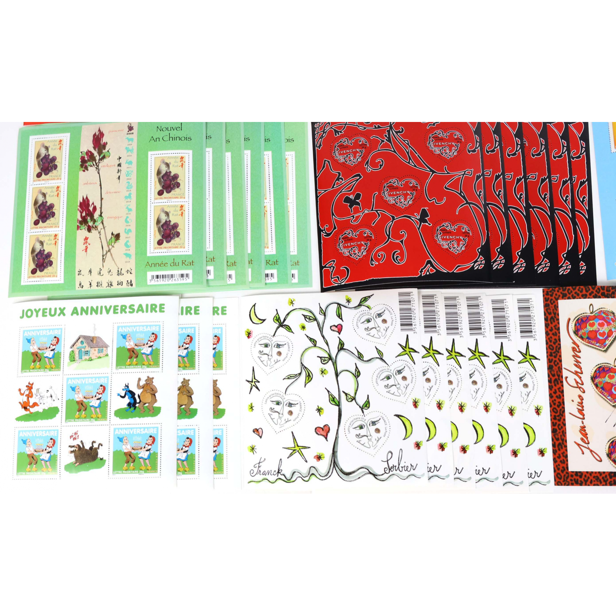 LOT DE TIMBRES À VALIDITÉ PERMANENTE POUR AFFRANCHIR 250 LETTRES FRANCE 20G