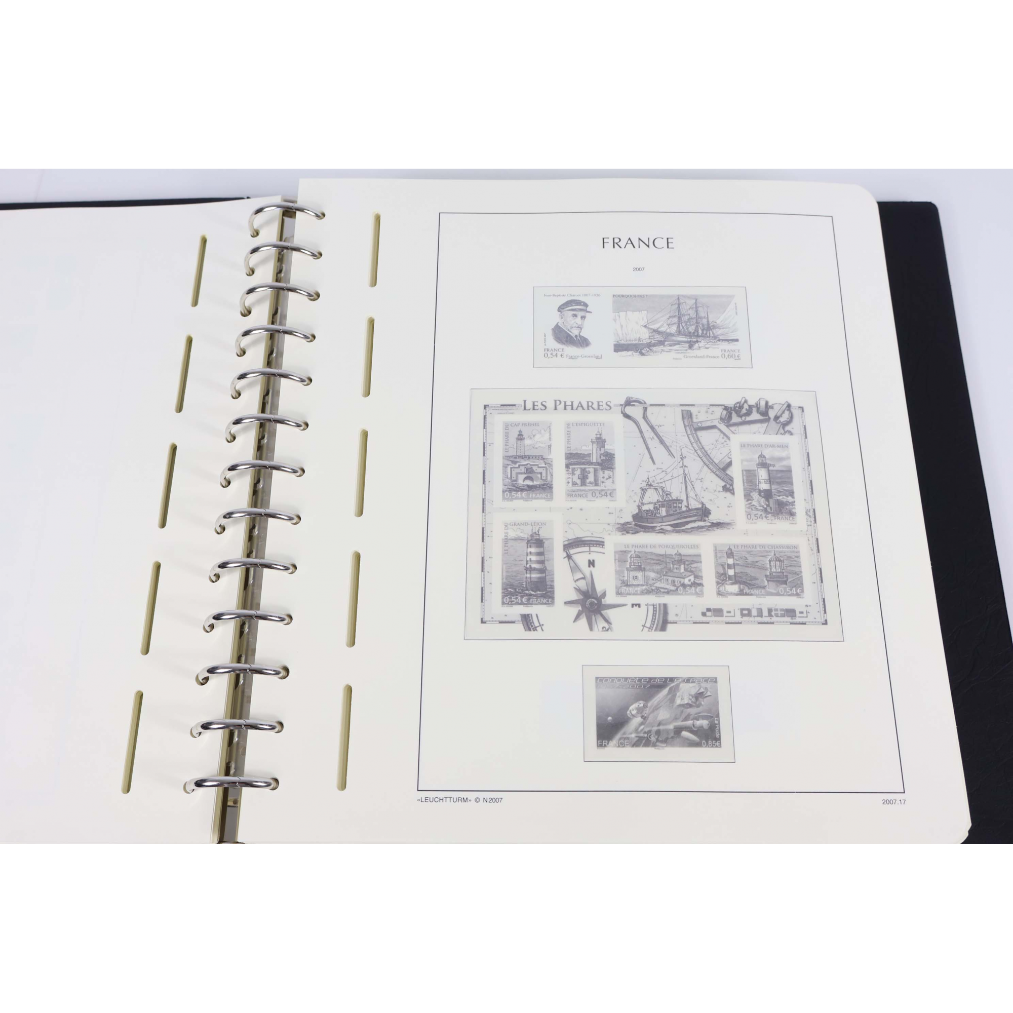 CLASSEUR LEUCHTTURM POUR RANGER COLLECTION DE TIMBRES DE FRANCE DE 2007 À 2009