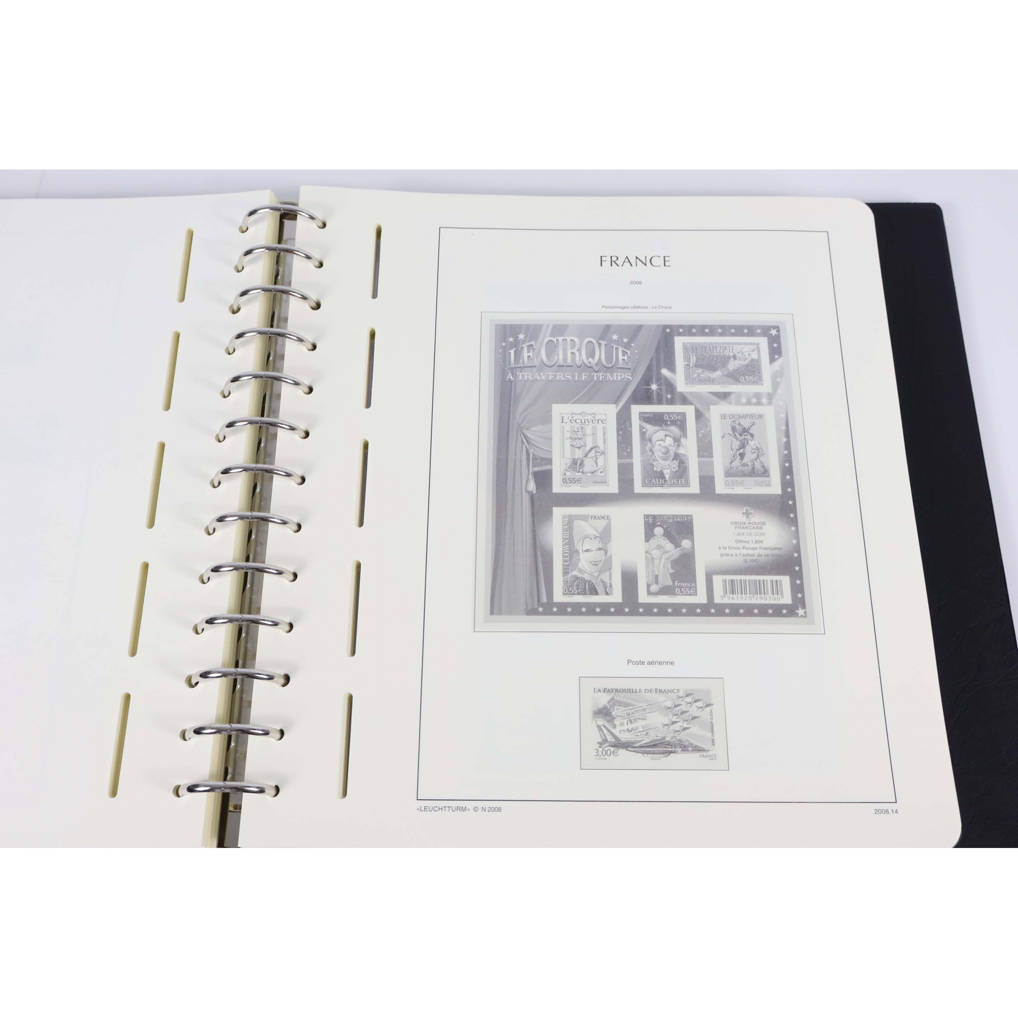CLASSEUR LEUCHTTURM POUR RANGER COLLECTION DE TIMBRES DE FRANCE DE 2007 À 2009