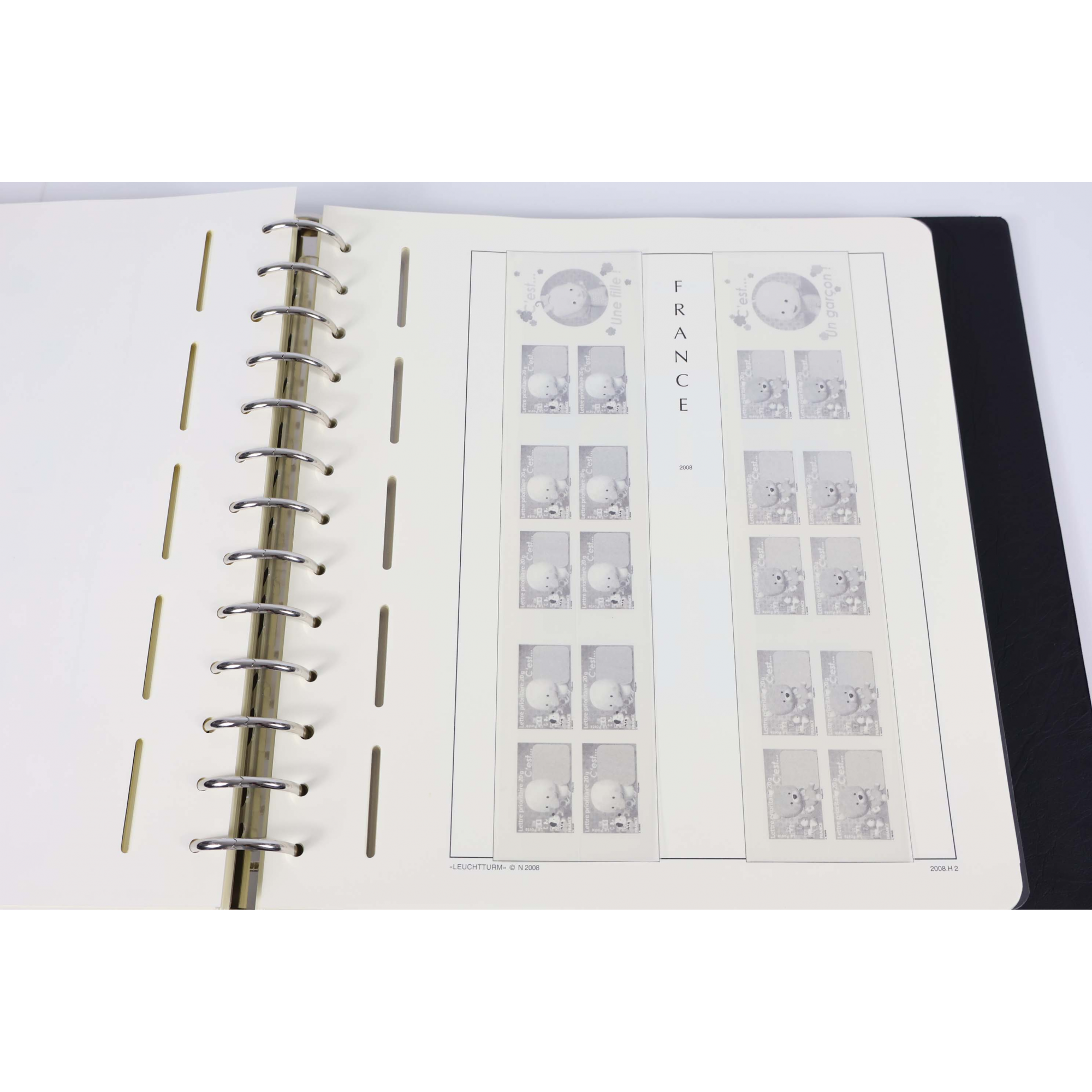CLASSEUR LEUCHTTURM POUR RANGER COLLECTION DE TIMBRES DE FRANCE DE 2007 À 2009