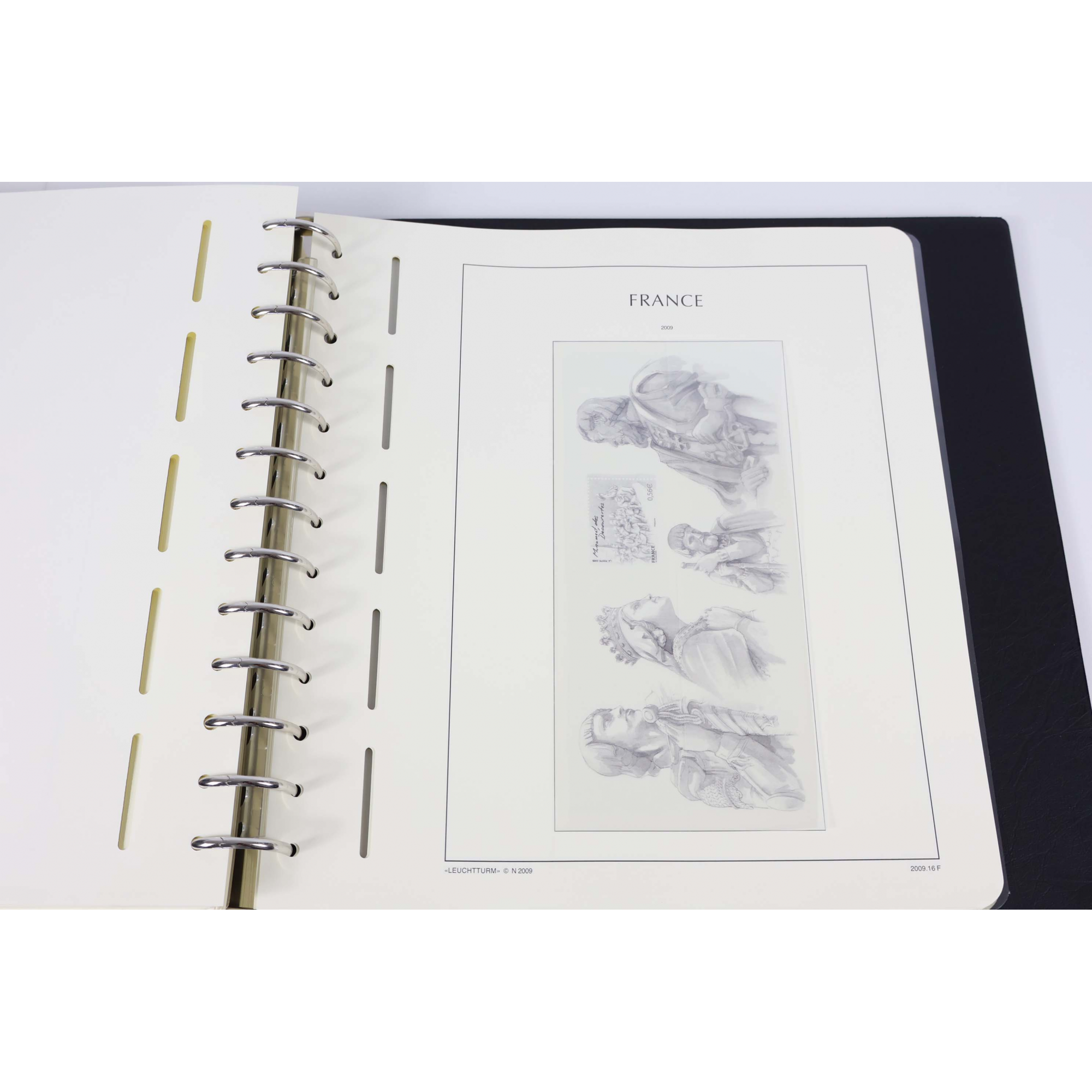 CLASSEUR LEUCHTTURM POUR RANGER COLLECTION DE TIMBRES DE FRANCE DE 2007 À 2009