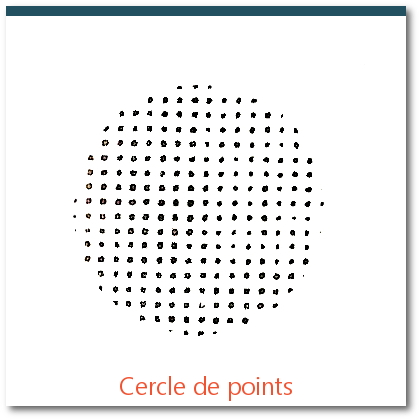 cercle de points, oblitération des premiers timbres français
