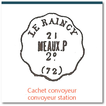cachet de convoyeur type convoyeur station, oblitération des premiers timbres français